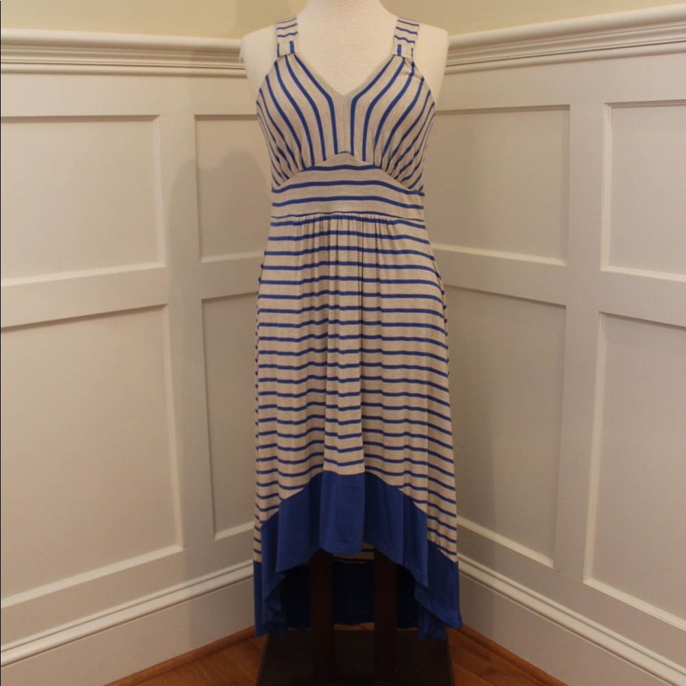 Striped High-low Dress